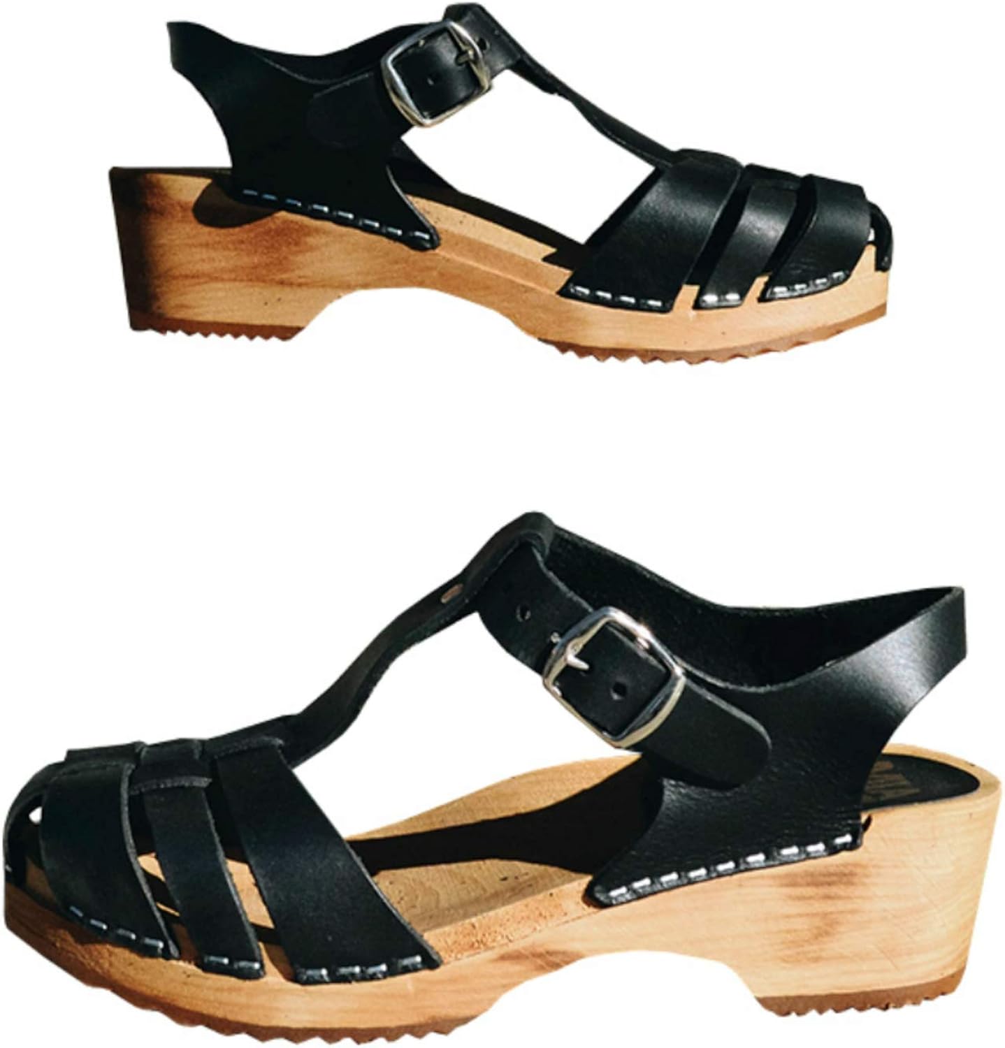 closed toe clogs with strap