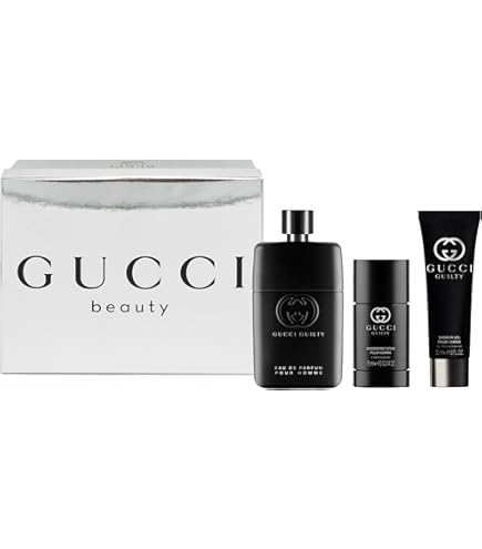 GUCCI Guilty Black & Pour Homme 香水セット Amazon.com : Gucci Guilty Pour Homme 3 Pcs Gift Set: Eau de Parfum