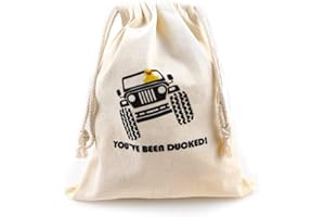 LANBAIHE You've Been Ducked, Duck Duck Bag Rubber Duck Drawstring Bag, Reusable Rubber Duck Bag 14.6'' x 11.8'' inches, Great Gift for Any Duck Enthusiast