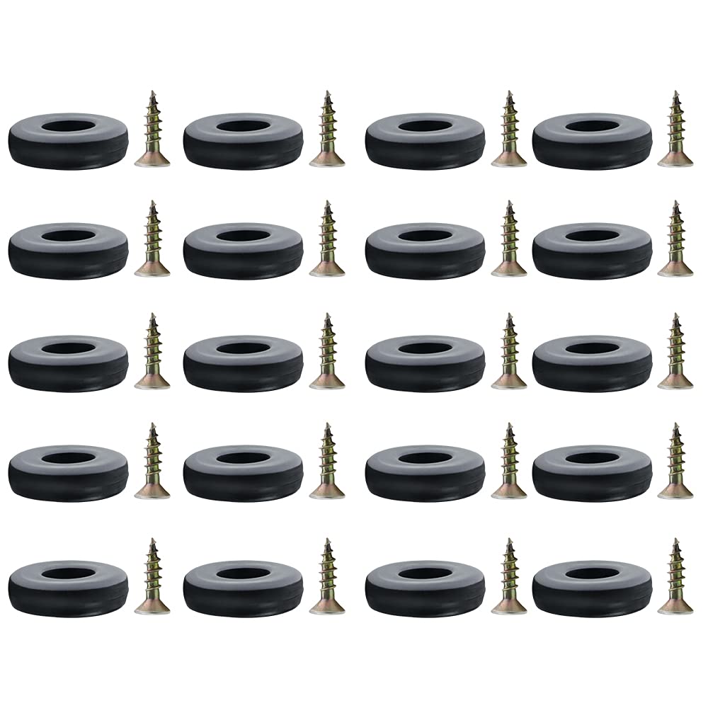 ANTHYTA Furniture Gliders,20 Pcs Chair Feet Leg Floor Protector Pad EFLON Moving Sliders with Screw Feet Great Sliders Easy Gliders for Legs of Chairs Tiled,Laminate,Hardwood Floors(Round)