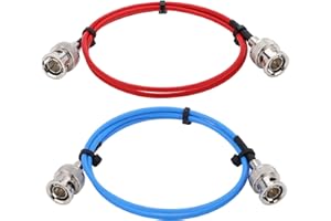 CAPChang RG179 Coaxial Cable 2FT/24inch 2 Pack Flexible 3G/6G HD-SDI BNC Cable Professional-SDI Cable 75 Ohm for 4K 1080P 3G HD SDI Camera Monitor Video Recorder SDI to HDMI Converter Splitter