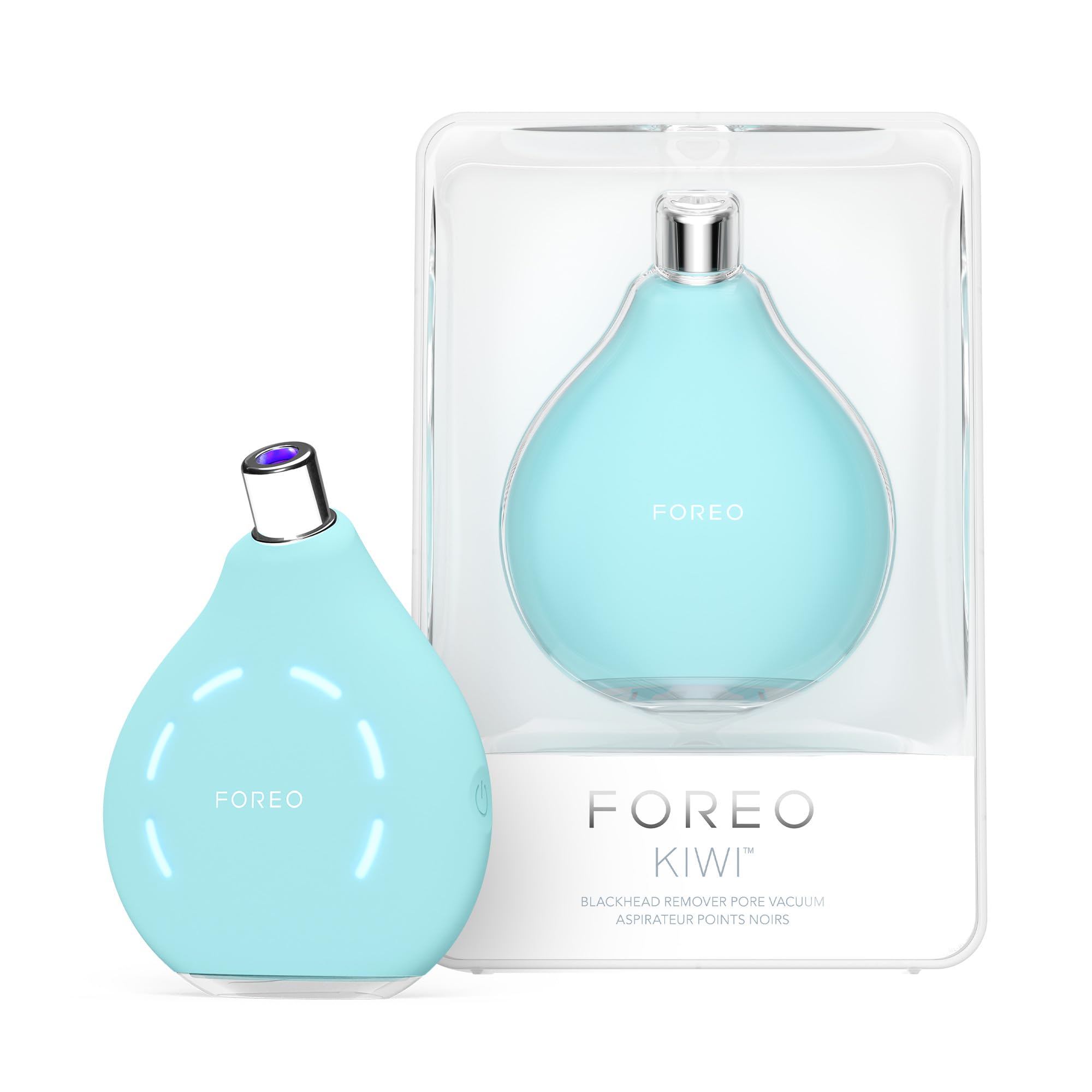 FOREO KIWI Whitehead & Blackhead Remover Tool, Facial Blackhead Remover Vacuum for Face & Nose, Pore Remover & Pimple Popper, Quick & Effective Device with Anti-Blemish Light