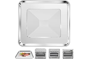 GCQ Air Fryer Tray Replacement for Cuisinart TOA-60 TOA-65 TOA-70 Toaster Air Fryer Convection Oven, 12.2 * 11'' Non-stick Mesh Air Fryer Steel Basket Wire Rack Accessories Parts, Dishwasher Safe