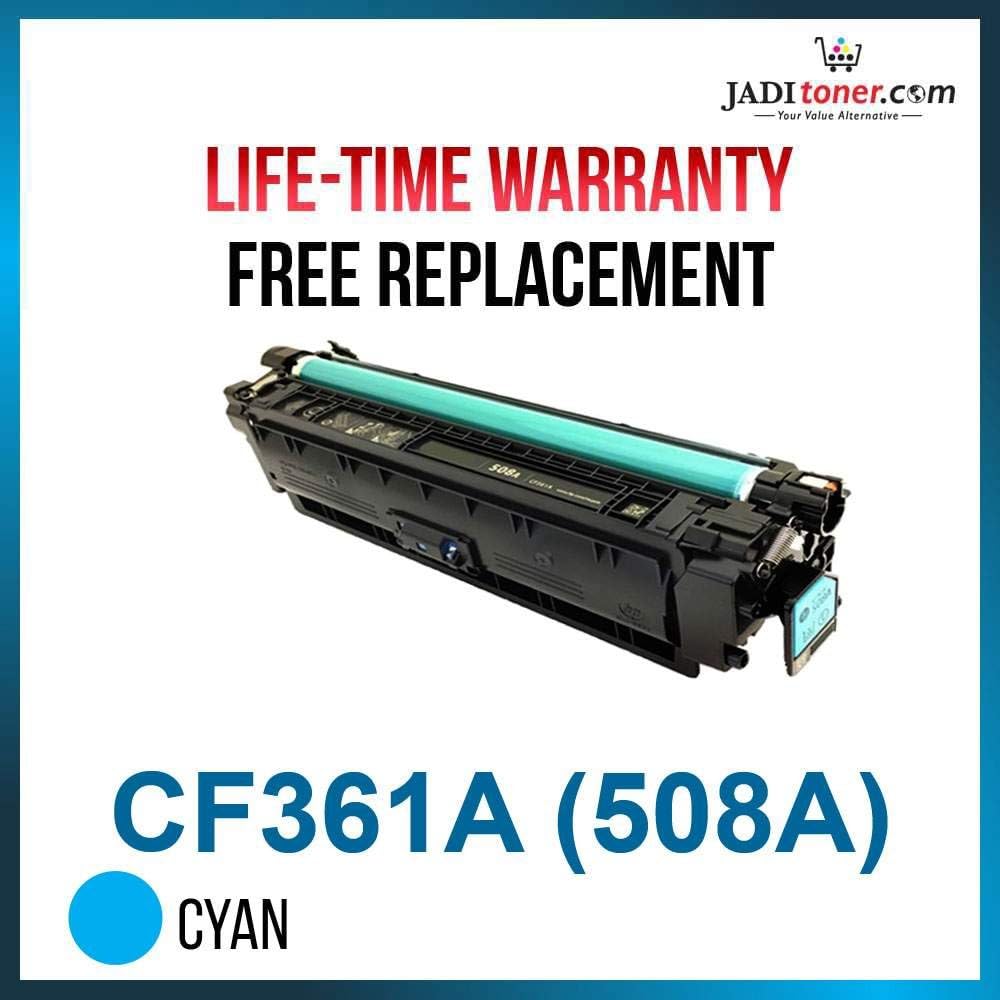 Jaditoner Compatible CF361A Toner Cartridge For HP Color LaserJet Enterprise M553 / HP Color LaserJet Enterprise M552 / HP Color LaserJet Enterprise M577 - Cyan - 5,000 Page Yield