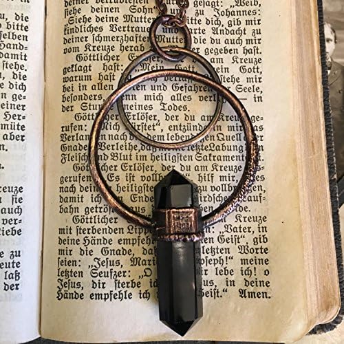 Black Obsidian Crystal Statement Necklace