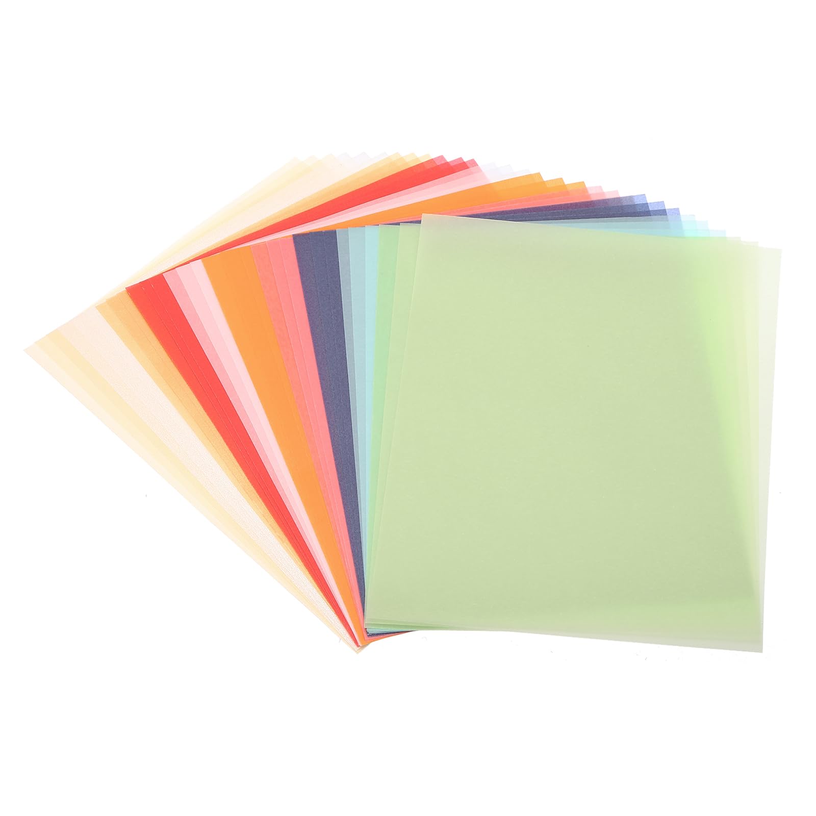 PATIKIL 60 Sheets Multicolored Vellum Paper 4.25x5.5, 100GSM Translucent Paper for Invitations, Crafts