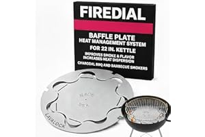 LAVALOCK FireDial Baffle Plate Heat Management System for Charcoal BBQ and Barbecue Smokers, UDS, WSM, Kettle (For 22 in. Kettle)
