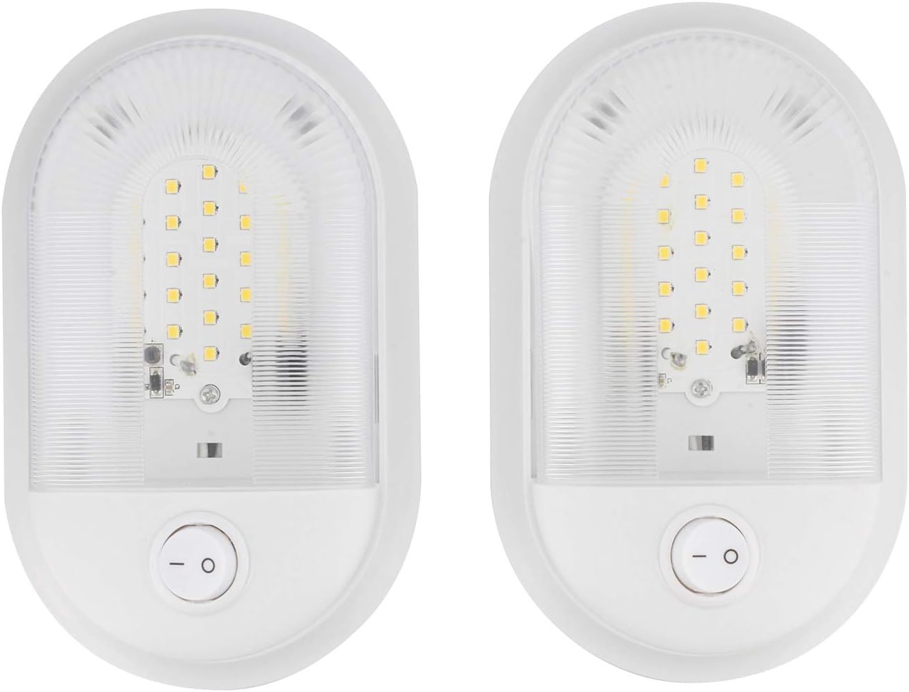 Dumble 12 Volt RV Light Fixtures 2 Pack Single Dome