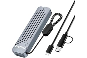 MAIWO M.2 NVMe SSD Enclosure 10Gbps, USB 3.2 GEN2 Support UASP Trim, 8TB Capacity, Aluminium USB-C NVMe Reader for 2230/2242/