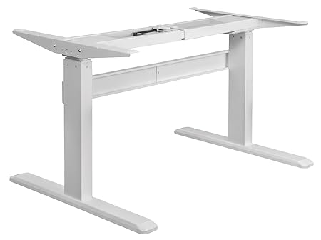 Exeta Elektrisch höhenverstellbarer Schreibtisch (Vers. 2019) mit 2 Motoren, 3-fach-Teleskop,Memory-Funkt. und Softstart/-Sto