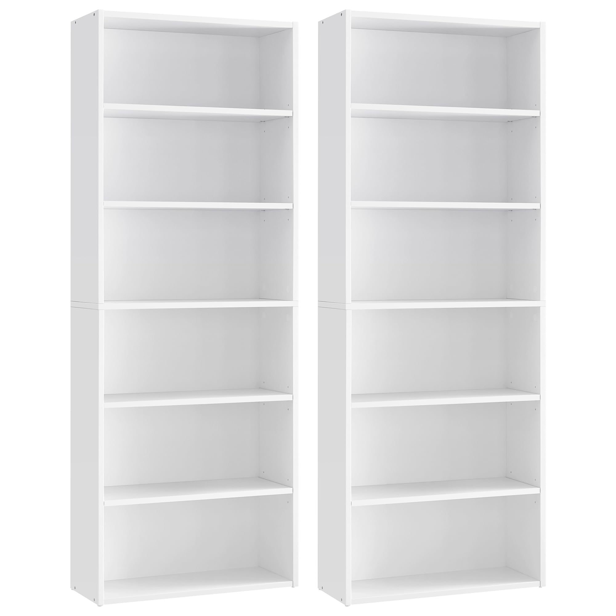 Photo 1 of **ONLY ONE BOOKSHELF**VASAGLE bookshelf, 23.6 Inches Wide, 6-Tier Open Bookcases with Adjustable Storage Shelves, Floor Standing Units, Cloud White ULBC166T14-2