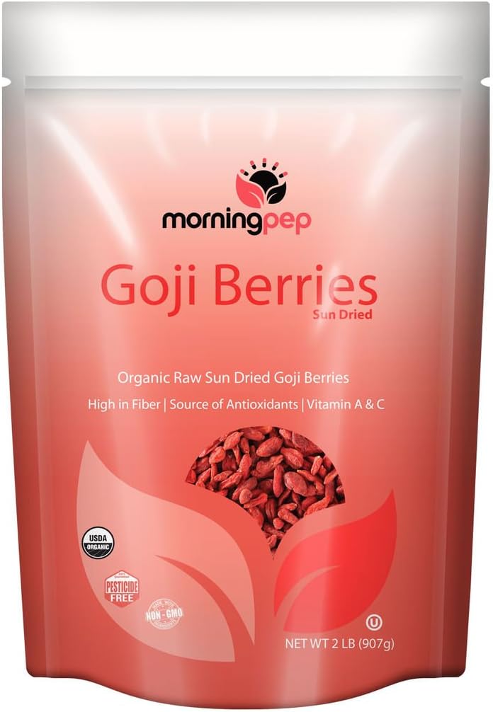 Morning Pep Goji Berries Raw Sundried, FFP, 32 Ounce