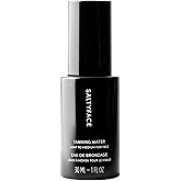 SALTYFACE - Tanning Water (Light to Medium) - Self Tanner for Face, Neck, Ears, Chest - No Color Transfer - Oil Free, Fragrance Free - Streak-Free, Non-Clogging - Vegan Skin Care - 1 FL OZ (30 ML)