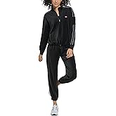 Tommy Hilfiger womens Quarter Zip Velour Cargo Pullover Sweatshirt