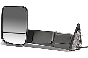 DNA Motoring TWM-013-T888-BK-SM-L Powered Tow Mirror Heat LED Smoked Left (09-16 Dodge RAM)