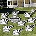 VictoryStore Yard Sign Outdoor Lawn Decorations: Birthday Yard Decoration, Holy Cow! Look Who Is 40, Set of 11 with Stakes