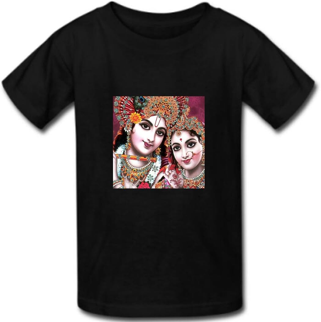 wellparty Indian God Radha Krishna Cotton Summer Men T Shirt Male Tops Tees