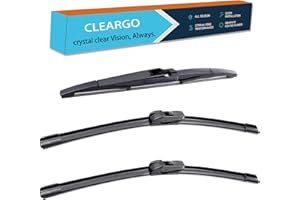 CLEARGO Wiper Blades Set for 2024-2025 Chevrolet Chevy Trax — Front & Rear Windshield Wiper Kit (26” + 16” + 11”), Original E