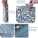 EPQUEEN Travel Toiletry Bag Hanging Cosmetic Makeup Organizer Women Travel Makeup Bag for Toiletries Gifts for Monther Girls Blue Flower