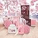 Christmas Day Gifts - Spa Gift Basket in Cherry Blossom Fragrance - 8 Piece Bath Set Includes Shower Gel, Bubble Bath, Bath Salt, Lotion & More! Great Wedding, Anniversary or Graduation Gift for Women