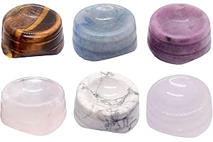 ZHU YU CHUN 6PCS Small And Exquisite Mini Crystal Base Gemstone Sphere Stands Egg Base Display Display Pedestals Sphere Holders Gemstone Spheres for Crystal Ball (6 colour)