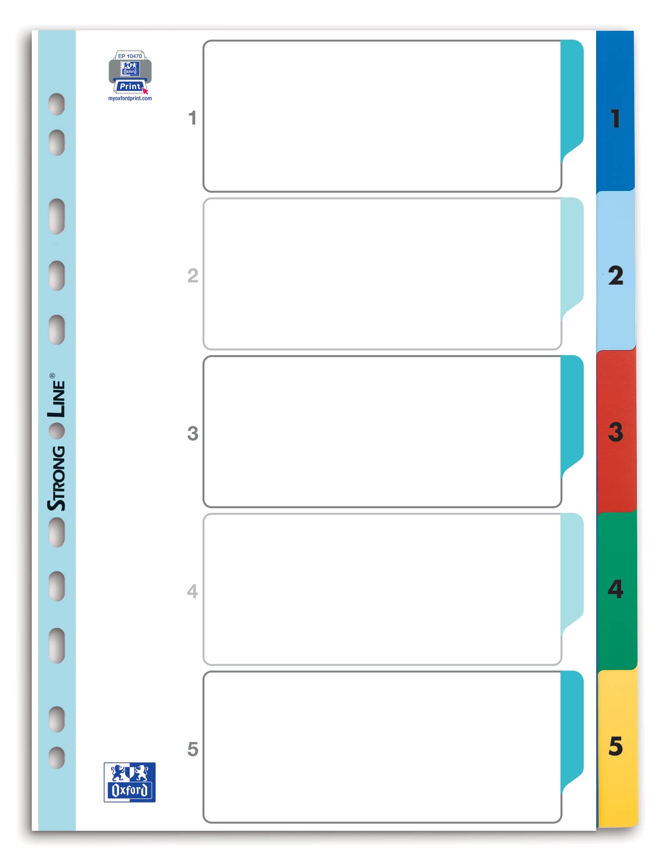 Elba Plastic Register Strong Line Figures, 1-5 25 Register