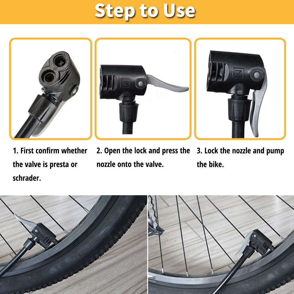 Senhai Mini Pompa di Bicicletta, Dual Action 220psi Pompa della Bici Senhai Mini Pompa di Bicicletta, Dual Action 220psi Pompa della Bici