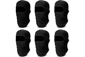FINVIZO 6 Pack Balaclava Ski Face Mask: Cooling Neck Gaiter Full Head Mask Face Cover