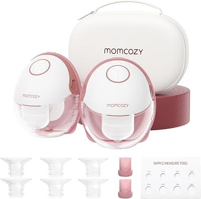 Momcozy M6 Wearable Double Electric Breast Pump Red