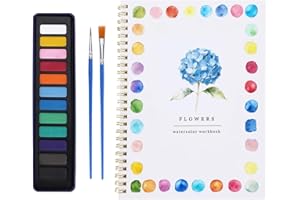 Cahiers d'aquarelle pour débutants avec pinceau, fournitures de peinture, livres d'aquarelle pour enfants, adultes et adolesc