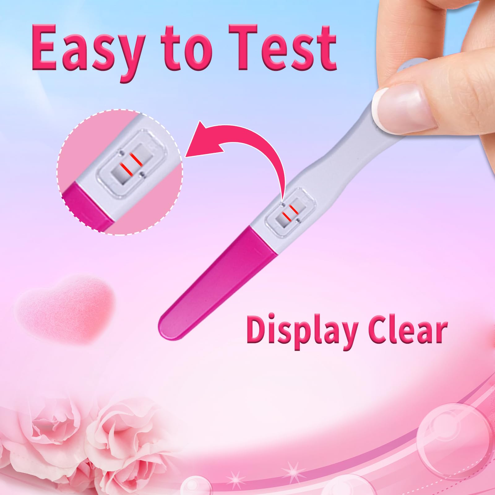 Pregnancy Test Early Detection HCG Level Test for Fertility Women at Home Over 99% Accuracy Individually Packed (Stick 3 Counts)