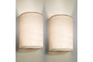 Arixinks Wireless Wall Light with Remote,Battery Operated Wall Sconce Light Set of Two,RGB Indoor Wall Lamps with Fabric Shade,Wall Reading Light for Bedroom Living Room Hallway with Dimmer