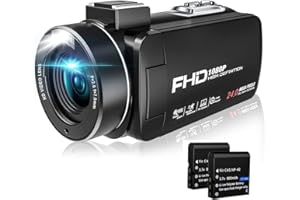 SIRMEUE Video Camera Full HD 1080p 30FPS Camcorder Camera for YouTube 24MP 18x Digital Zoom Vlogging Camera with Remote Control and Pause Function