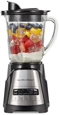 Kitchen & Dining - Hamilton Beach Power Elite Wave Action Blender For Smoothies, 40 Oz Glass Jar, 12 Functions Including Puree, Crush Ice, 700 Watts - Black (58148A)