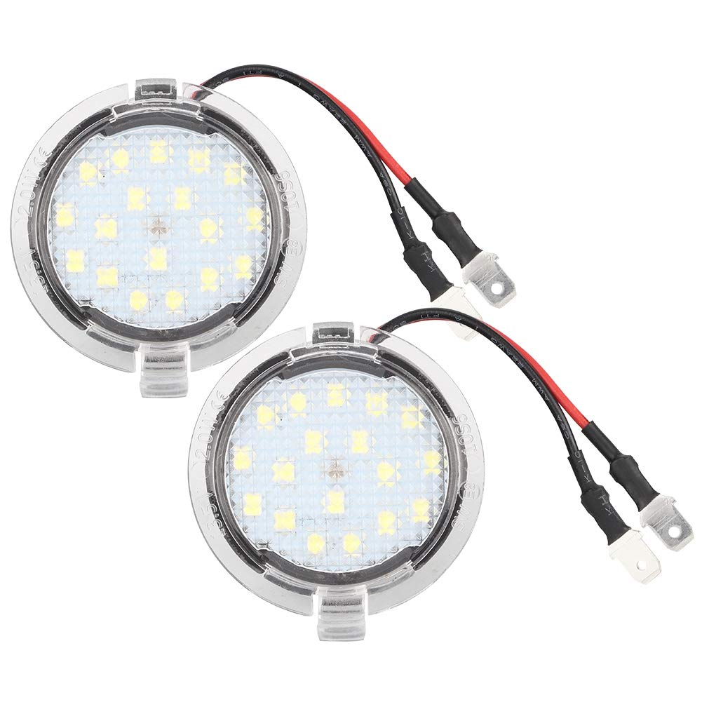 Aramox Rear Mirror Light,1 Pair White LED Bright Car Rear View Mirror Puddle Lights Fit for Mondeo Mk5