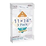 Niubee 11x14 inch Wall Mount Acrylic Sign Holder