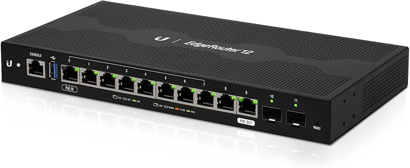 Ubiquiti Networks EdgeRouter ER-12 Wired Gigabit Ethernet Router Black