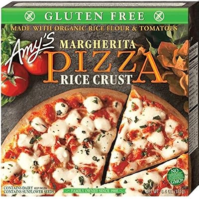 Amys Organic Single Serve Rice Crust Margherita Pizza, 6.4 Ounce -- 12 per case.