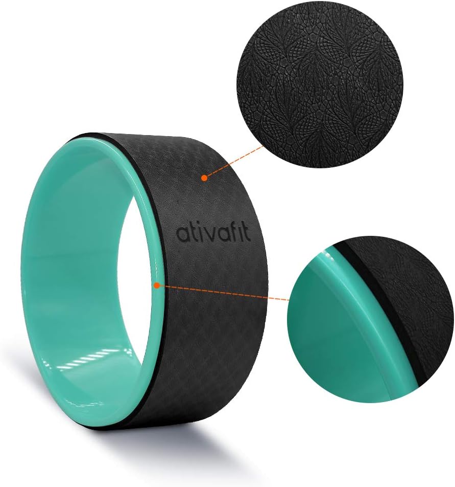 ATIVAFIT Sports Yoga Wheel Set, 3 Pack Yoga Roller Rad for Back Pain and Improving Your Yoga Poses, Perfect for Stretching, Improving Flexibility and Backbends (12 inch, 10 inch, 5 inch) : Sports & Outdoors