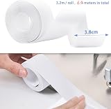 HXC Bath Sealant Tape 2 Rolls 21ft Self Adhesive Anti Mould Waterproof Black view 2