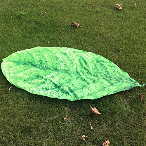 Usstore 1PC Ellipse Leaf Shape Tapestry Beach Towel Mat Wall Hanging Bathing Suit wall Art Bedspread Cloth Mat Throw Decor (D)