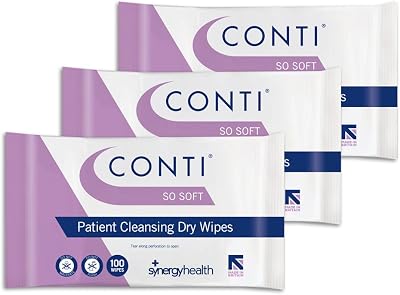 Synergy Health Conti SoSoft Large Heavyweight Dry Patient Wipes 300 Pack