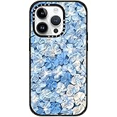 CASETiFY Impact Case for iPhone 14 Pro [8.2ft 4X Military Grade Drop Protection/Compatible with Magsafe] - Blue Hydrangea - Clear Black