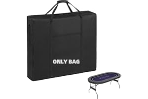 QYILUARE Folding Poker Table Bag for 84"-Oval Poker Table,600D Heavy Duty Water-Resistant Large Capacity Storage Bag
