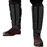 Medieval Faux Leather Leg Gaiters,Vintage Middle Ages Knight Leg Armor,Medieval Viking Knight Leather Leg Armor