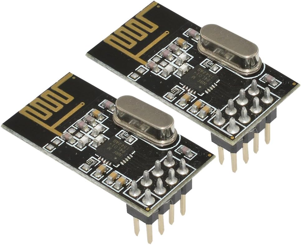 Aideepen 2PCS NRF24L01 Wireless Transceiver Module+2.4GHz Antenna for Arduino
