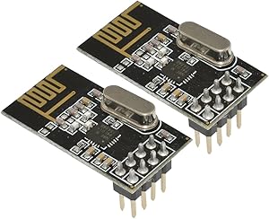Aideepen 2PCS NRF24L01 Wireless Transceiver Module+2.4GHz Antenna for Arduino