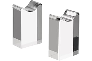 SANRUI Acrylic Weapon Lightsaber Display Holder,Clear Desk Adjustable Wand Stand Vertical for Most Samurai Sword Tanto Rapier Light Saber Cosplay Blade Tanjirou Demon Slayer Dagger Weapon Rack