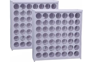 SOKIPA Acrylic Paint Organizer Craft Paint Storage Organizer for Apple Barrel, Folkart,2oz Craft Paints, Wall-mounted-49Holes - 2 Pack