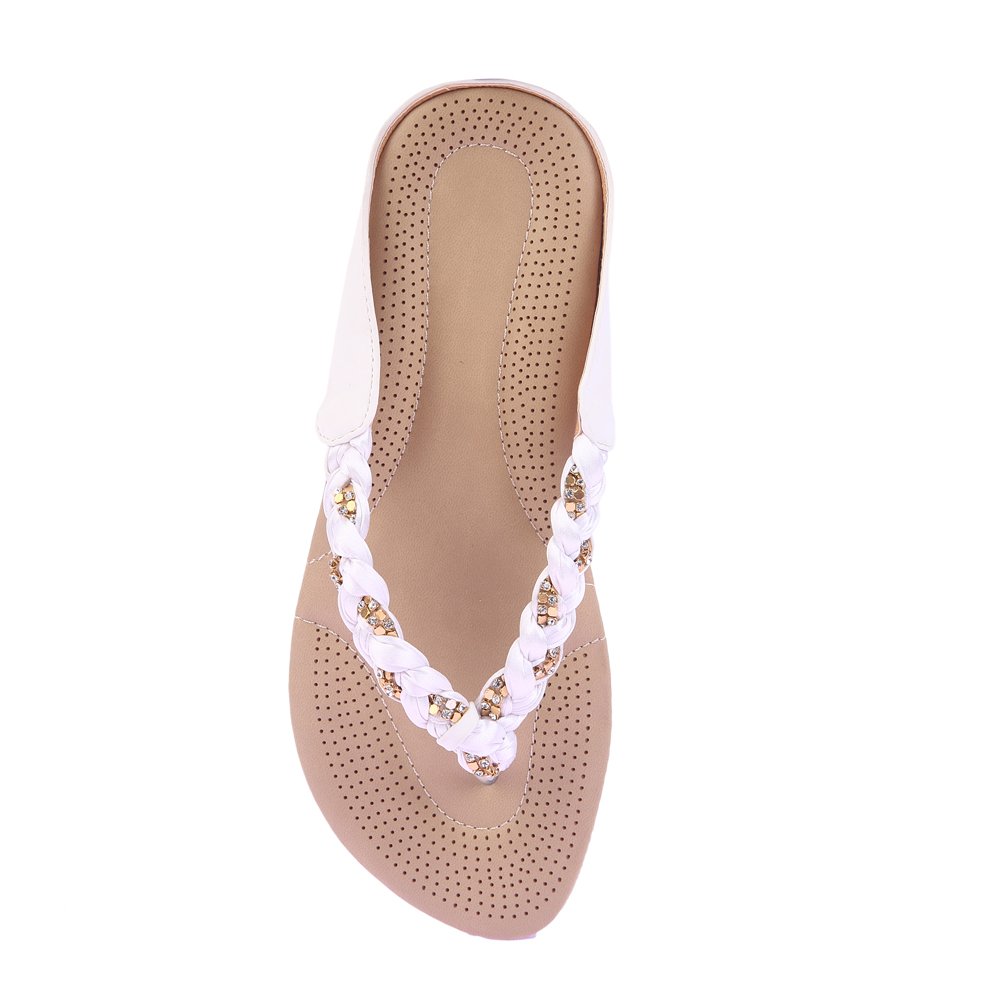 lotusfeet women white comfort chappl